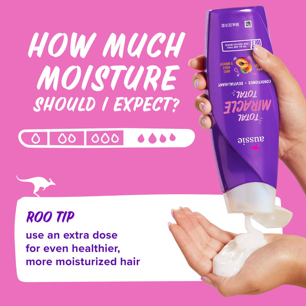 Aussie Total Miracle Conditioner for Damaged Hair, 12.1 fl oz