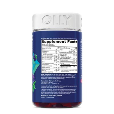 OLLY Men's Multivitamin Gummy, Blackberry Flavor, 200 ea