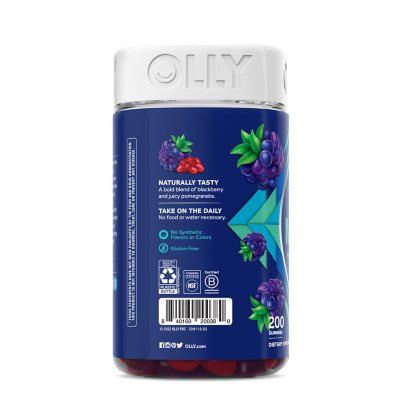 OLLY Men's Multivitamin Gummy, Blackberry Flavor, 200 ea