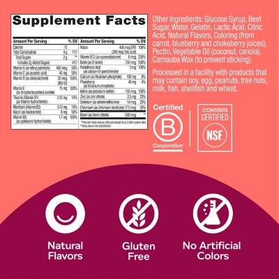 OLLY Women's Multi Vitamin Gummies with Biotin, Blissful Berry, 200 ea