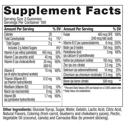 OLLY Women's Multi Vitamin Gummies with Biotin, Blissful Berry, 200 ea