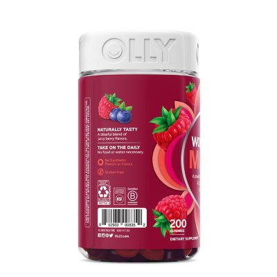 OLLY Women's Multi Vitamin Gummies with Biotin, Blissful Berry, 200 ea