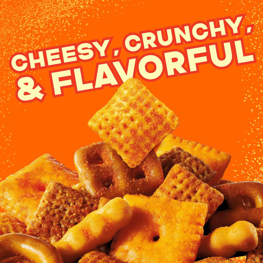 Chex Mix Cheddar Snack Mix, Savory Snack Bag, Family Size, 13.5 oz