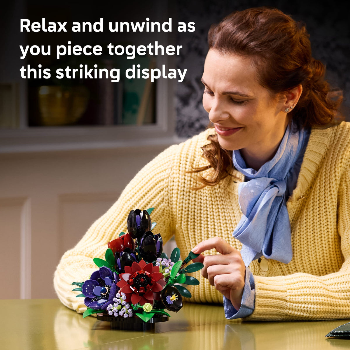 LEGO Botanicals Dark Flower Arrangement Building Set for Adults 11513