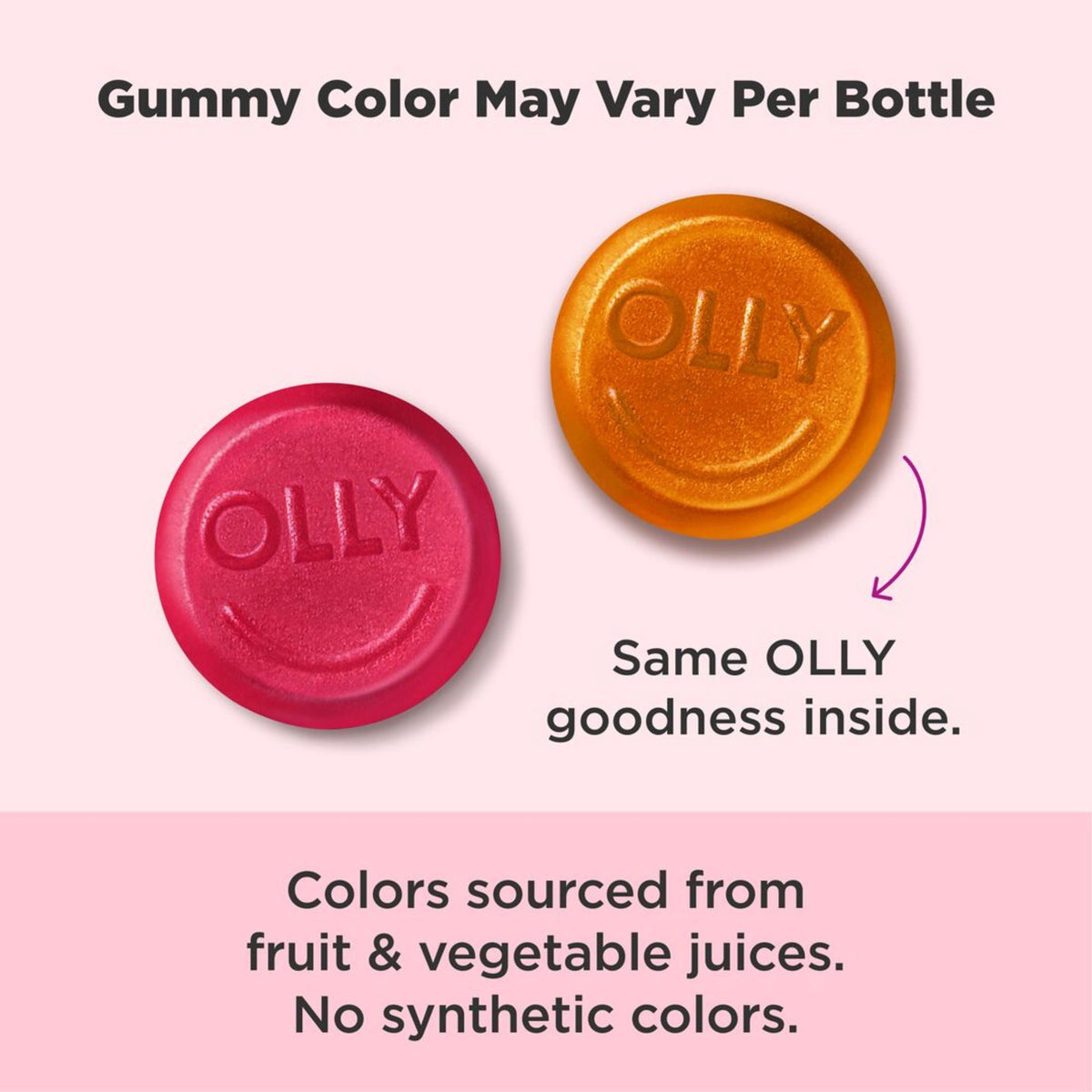 OLLY Undeniable Beauty Gummies, Biotin, Keratin, Supplement for Hair, Skin, Nails, 60 Count