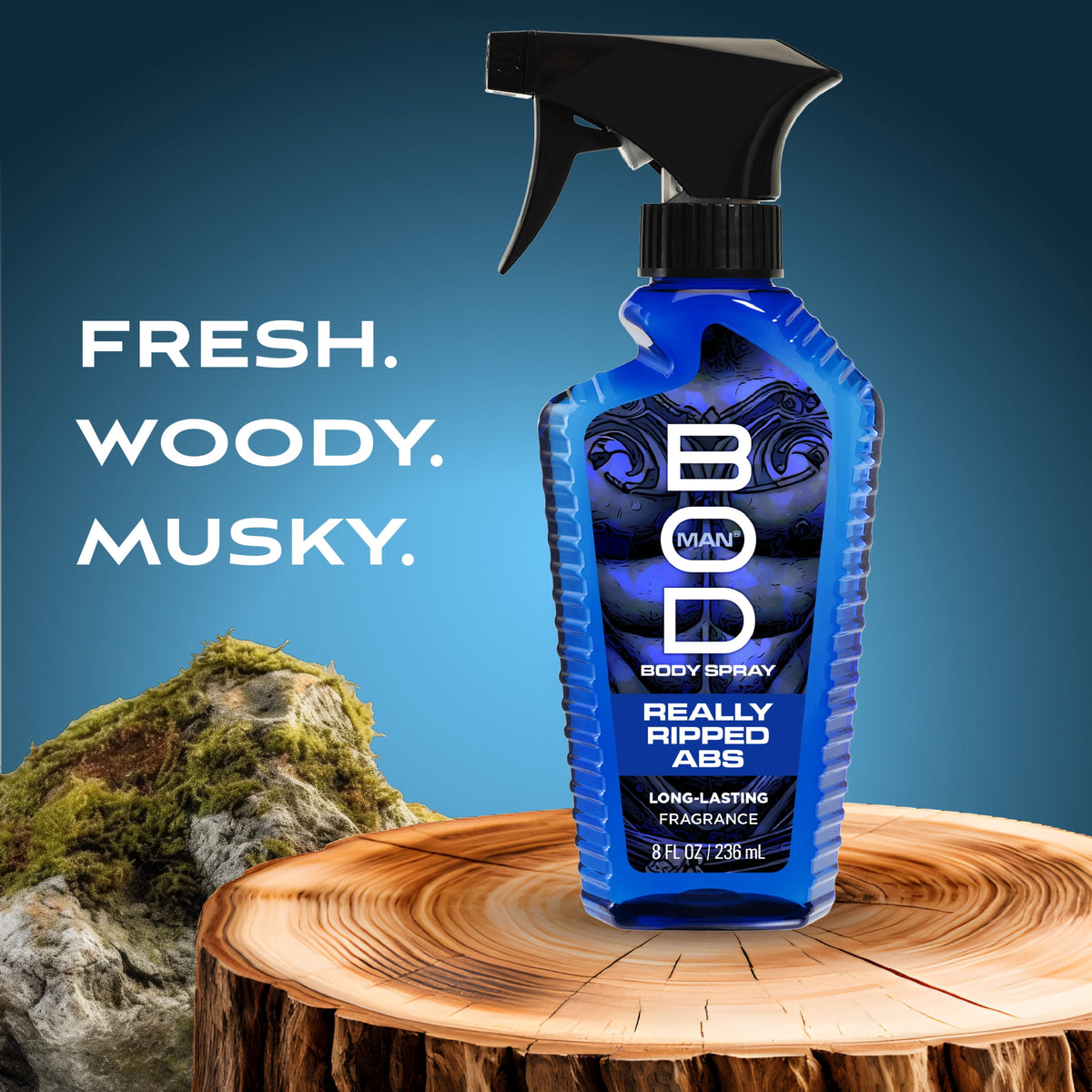 BOD Man Really Ripped Abs Fragrance Body Spray, 8 fl oz
