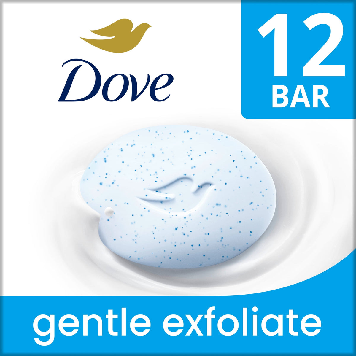 Dove Beauty Bar Soap For Soft, Smooth Skin, Gentle Exfoliating, Gently Renews Skin, 3.75 oz 12 Bars