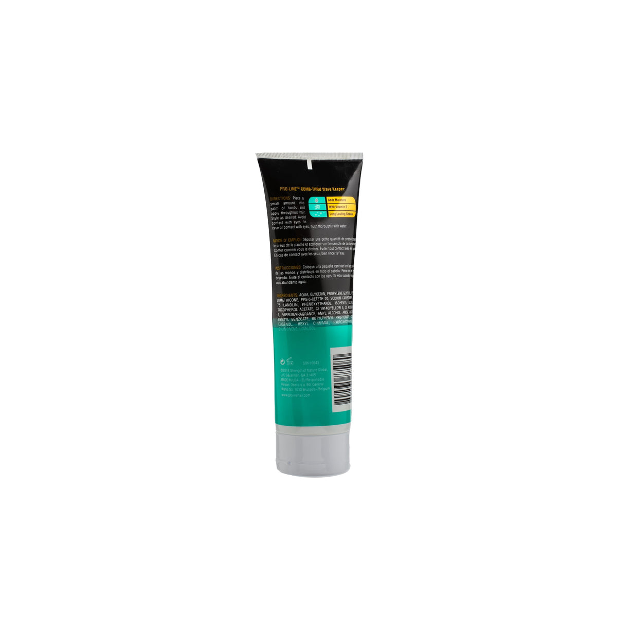 Pro Line Comb-Thru Wave Keeper Styling Gel, 8 oz, Hair & Scalp Conditioner, Moisturizing, Unisex
