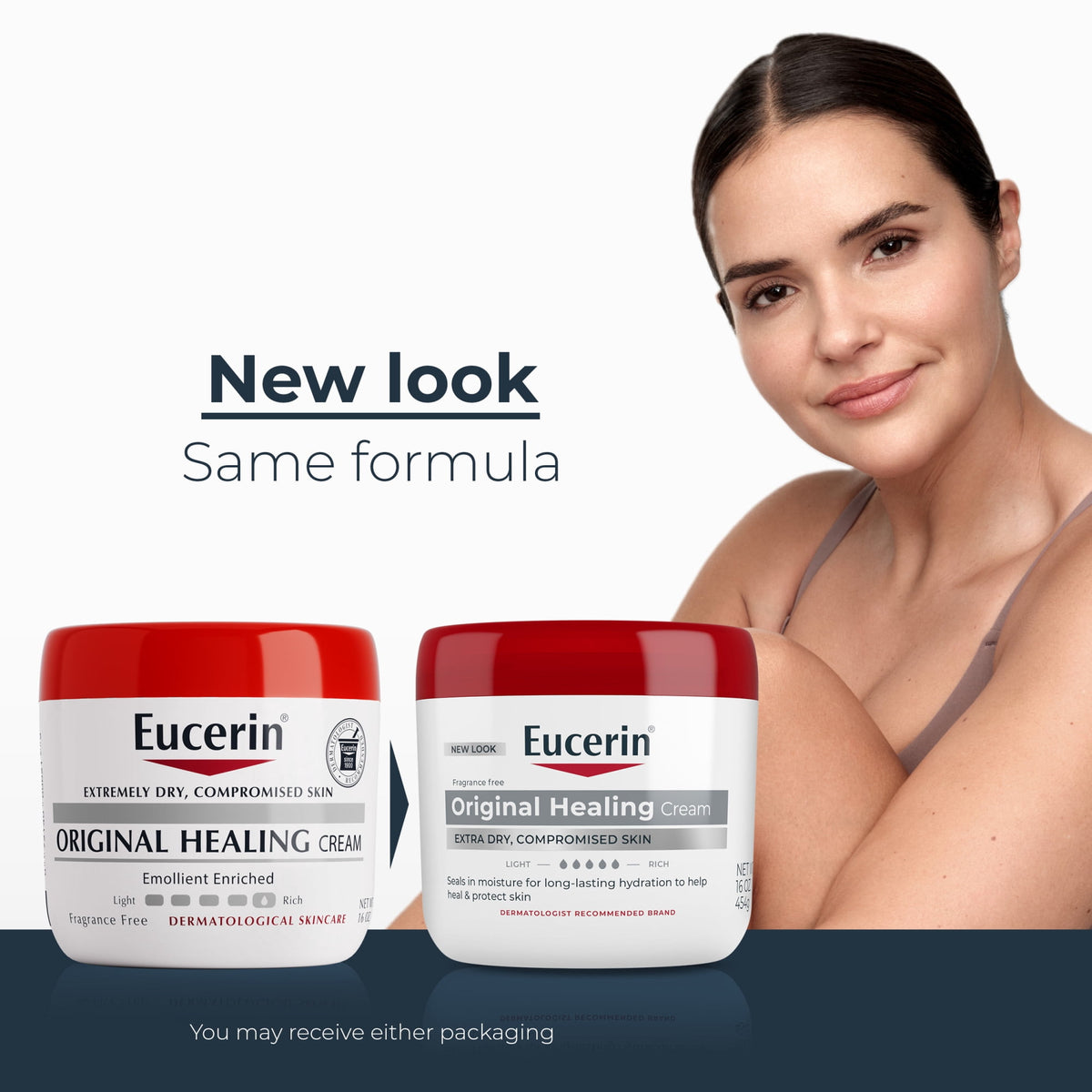 Eucerin Original Healing Cream, Dry Skin Body Cream, 16 oz Jar