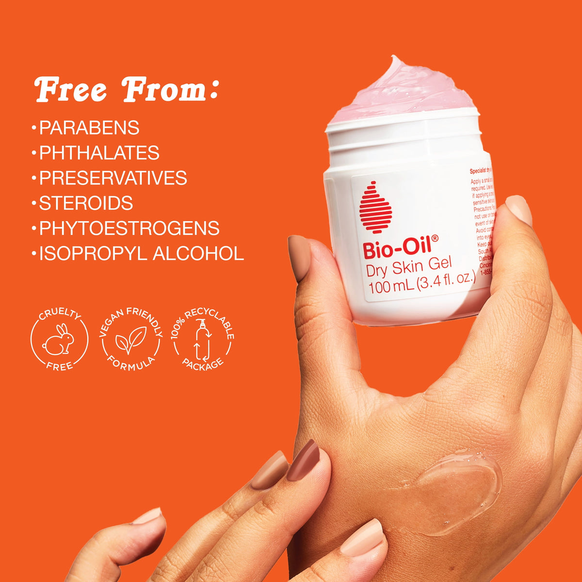 Bio-Oil Dry Skincare Gel with Soothing Emollients & Vitamin B3, Non-Comedogenic, 3.4 fl oz