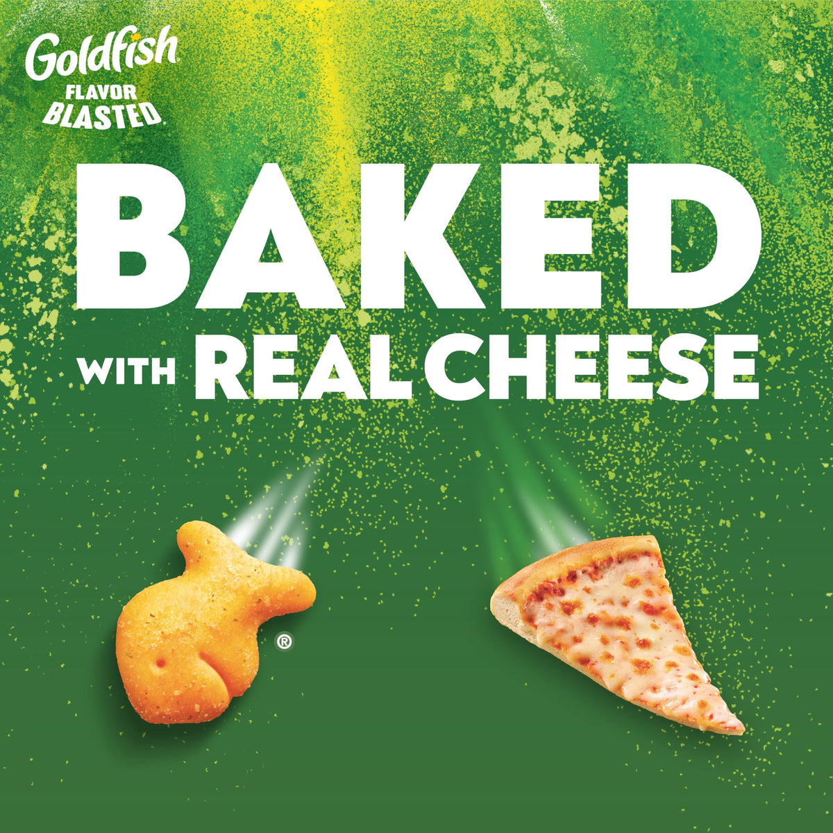 Goldfish Flavor Blasted Xtra Cheesy Pizza Cheese Crackers, 6.6 oz Bag
