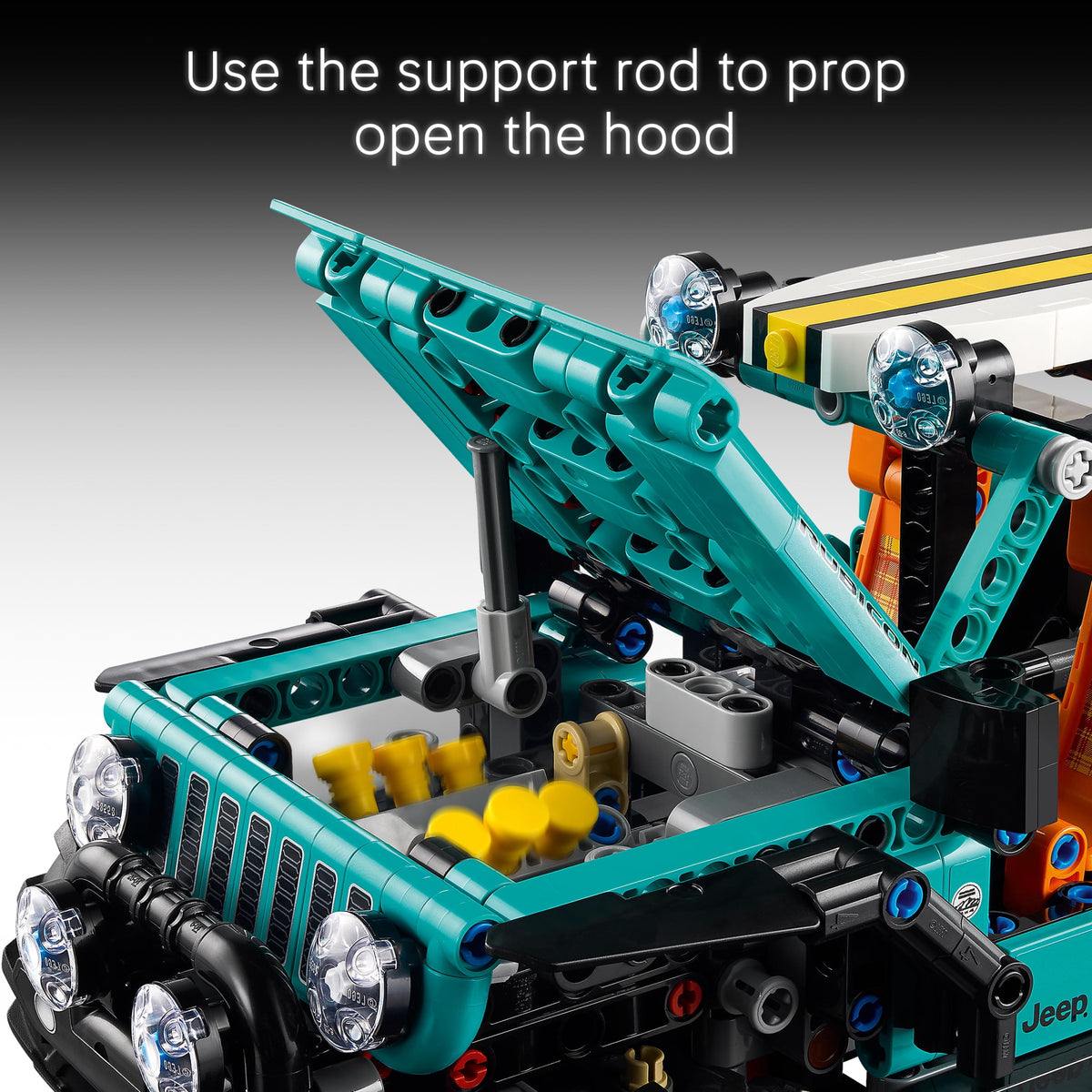 LEGO Technic Jeep Wrangler Rubicon SUV Building Set 42227, Model Car Kit for Ages 10+