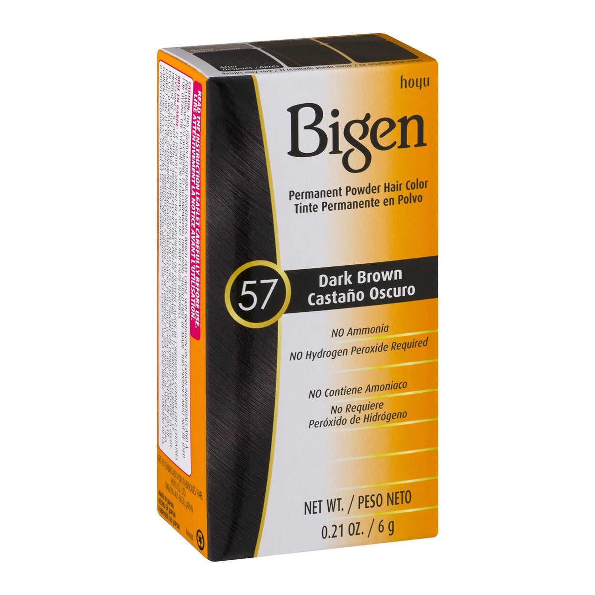 Bigen Permanent Powder Dark Brown 57 Hair Color, .21 Oz