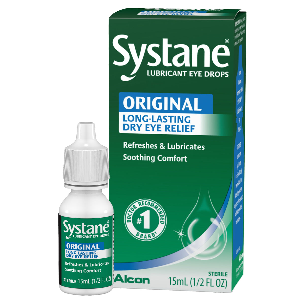SYSTANE Original Lubricant Eye Drops, Dry Eye Relief Artificial Tears, 0.5 Fl Oz