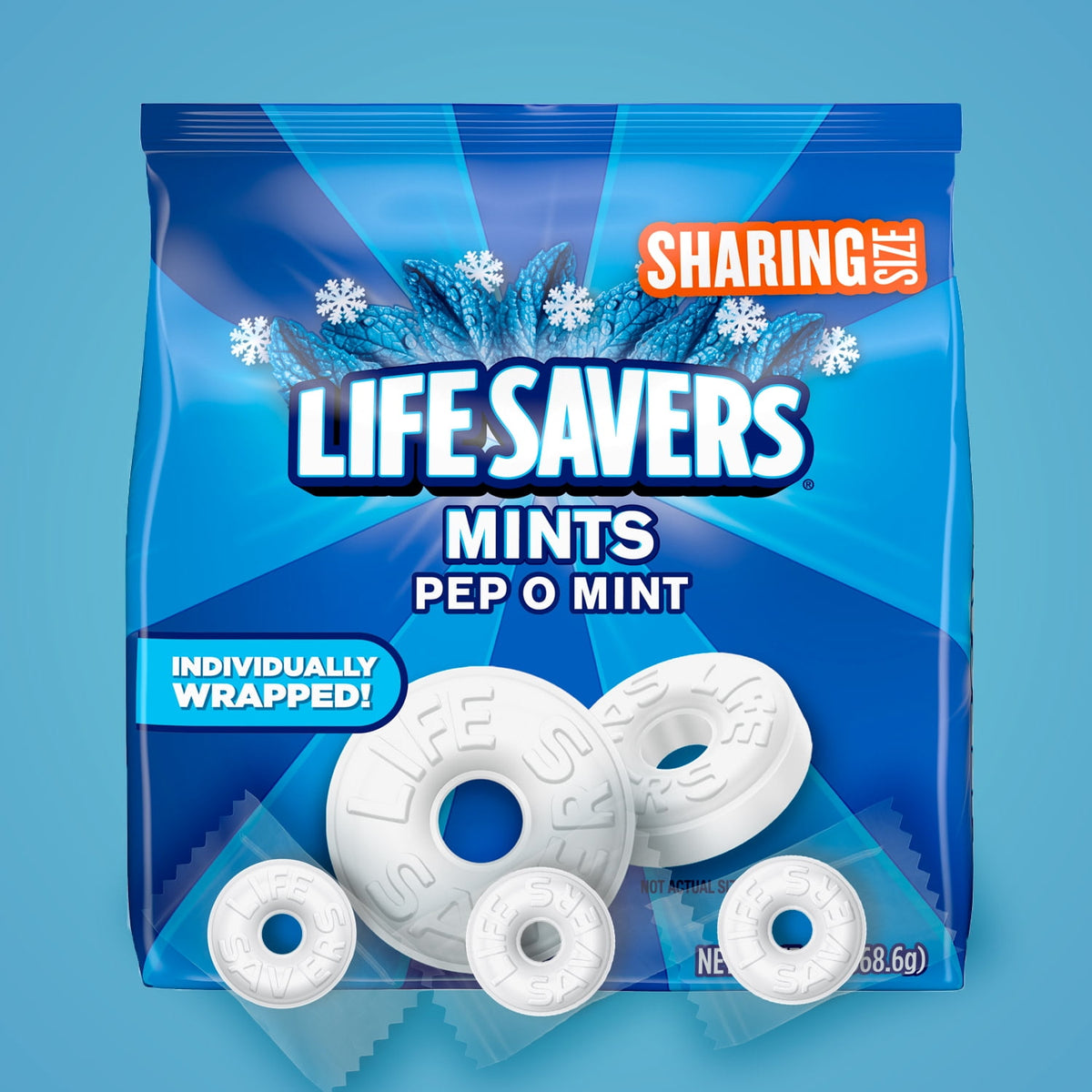 Life Savers Pep-O-Mint Breath Mints Hard Candy, Sharing Size - 13 oz