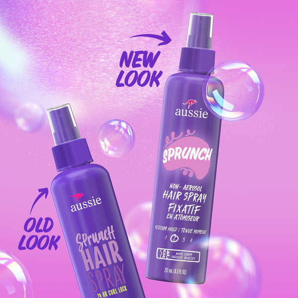 Aussie Sprunch Non-Aerosol Hair Spray for Curly Hair and Wavy Hair, 8.5 fl oz