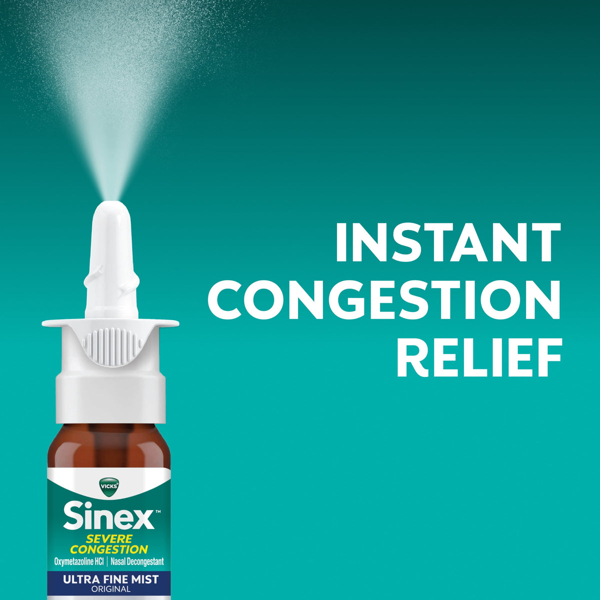 Vicks Sinex SEVERE CONGESTION Original Nasal Spray, Sinus Medicine, 0.5 fl oz