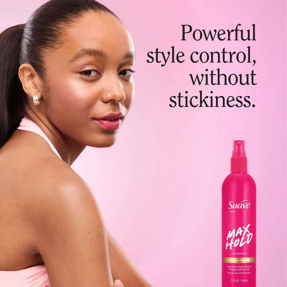 Suave Max Hold Non-Aerosol Scented Hairspray, Strong Hold, All Hair Types, 11 FL OZ