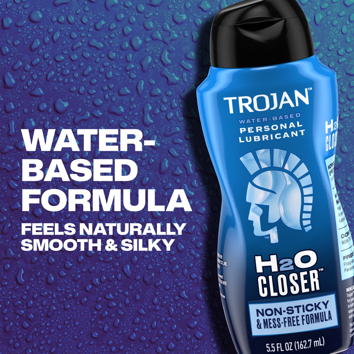 Trojan Lubricant H2O Closer Water Based Lubricant, Personal Lubricant, 5.5 fl oz Bottle