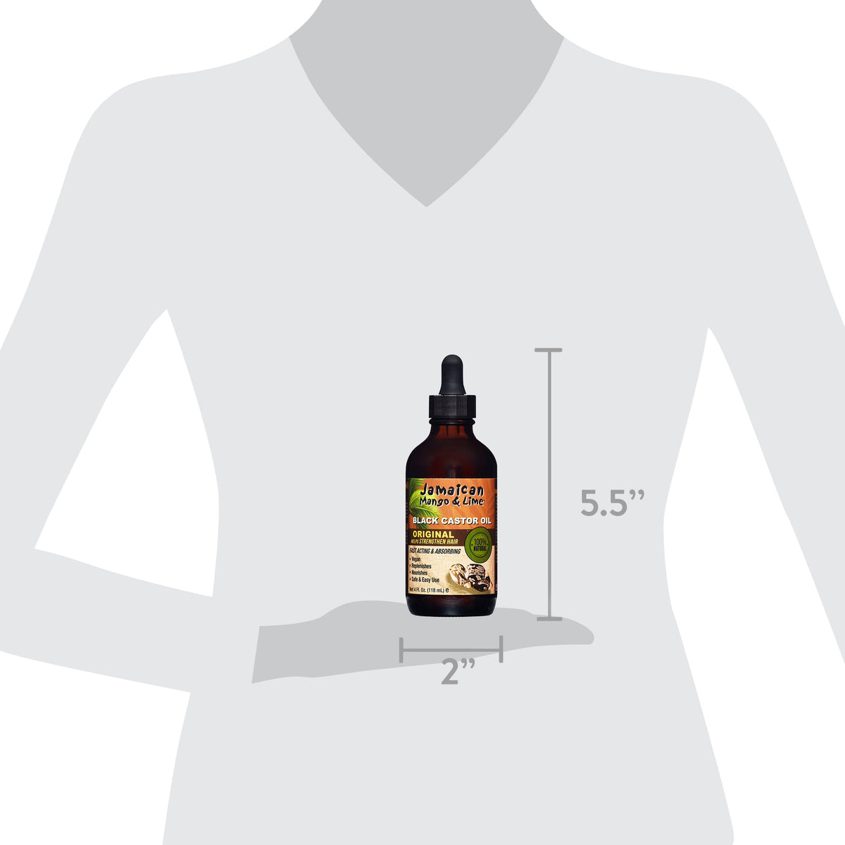 Jamaican Mango & Lime Pure Castor Hair Oil ,4 fl oz