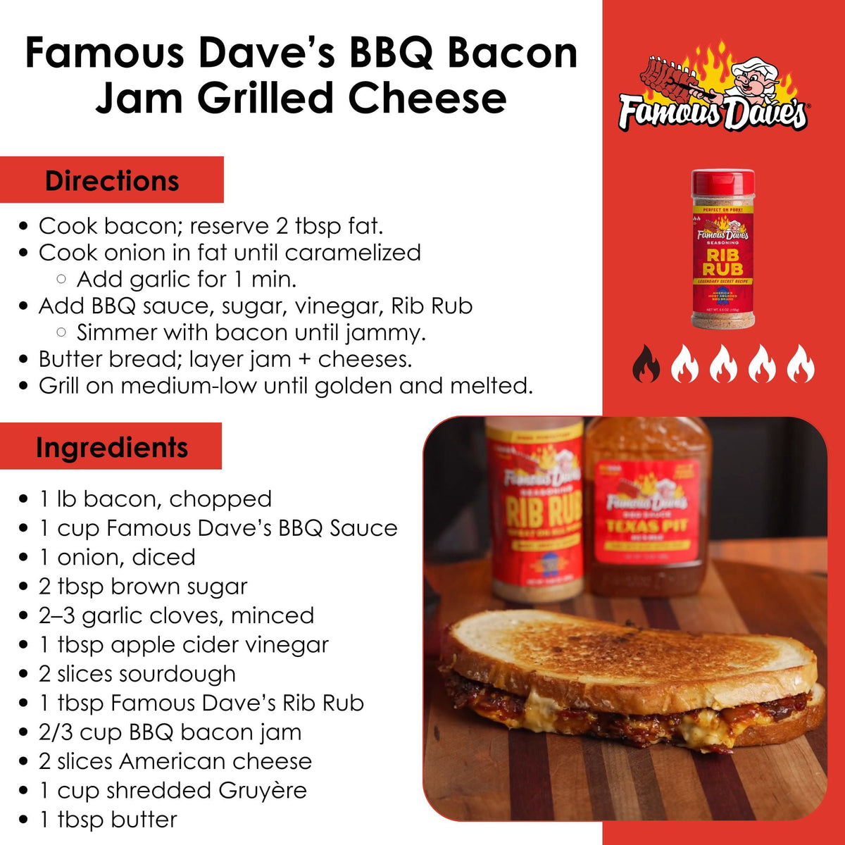 Famous Dave's Rib Rub Pork Seasoning, 5.5 oz