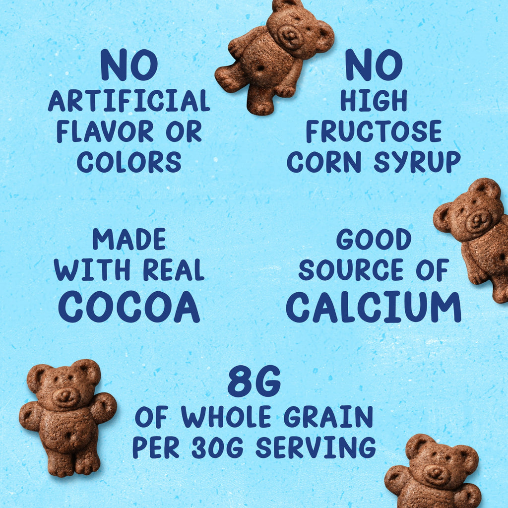 TEDDY GRAHAMS Chocolate Graham Snacks, Kids Snacks, 10 oz
