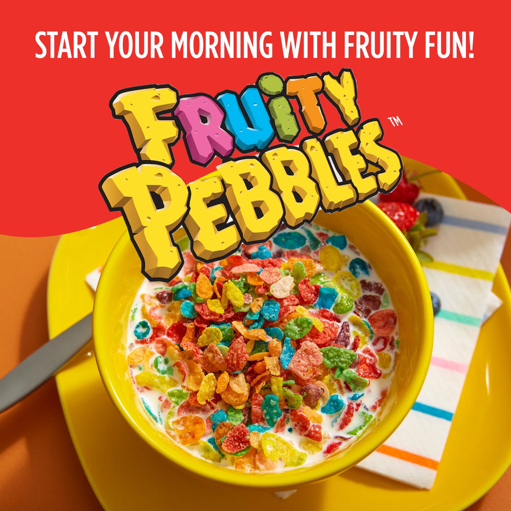 Fruity PEBBLES Gluten Free Breakfast Cereal for Kids, 27.5 oz Box
