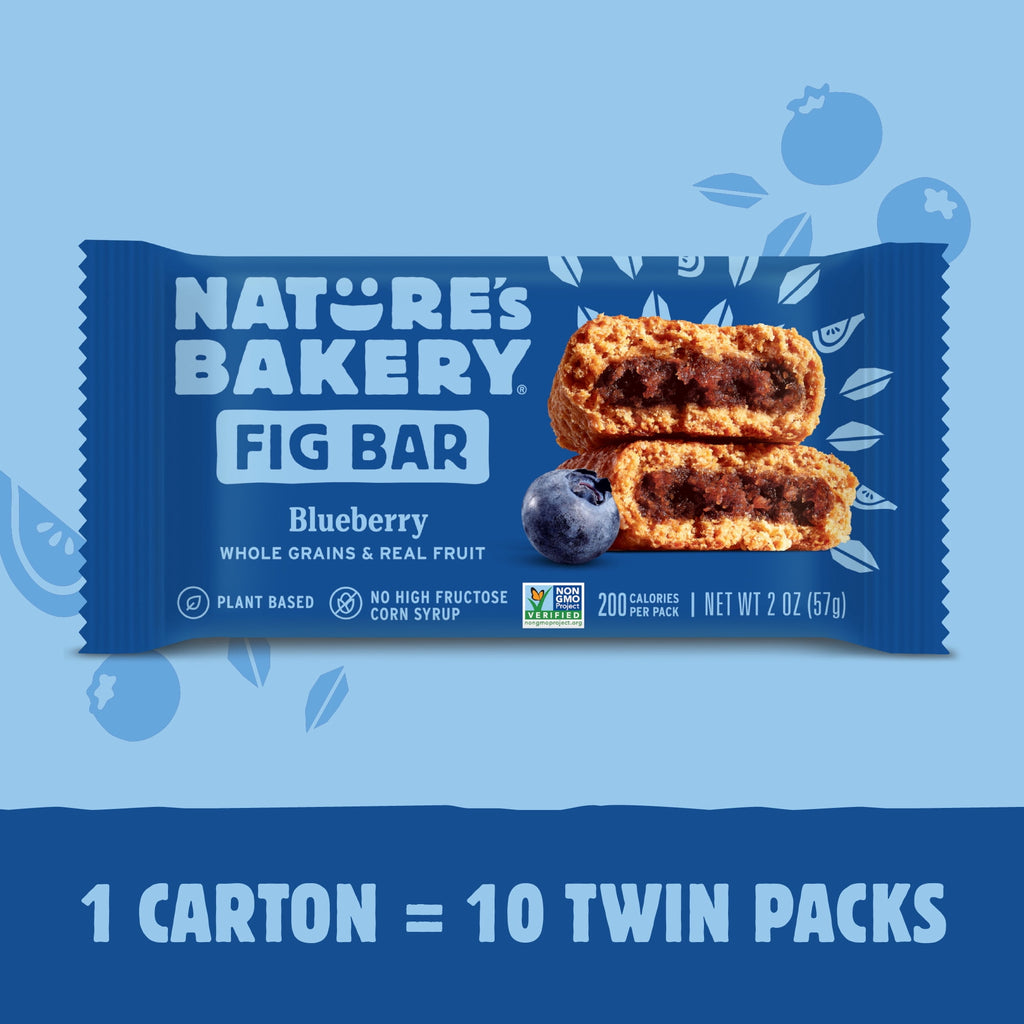 Nature's Bakery Blueberry Fig Bars, 10 Twin Packs, 2 oz Each