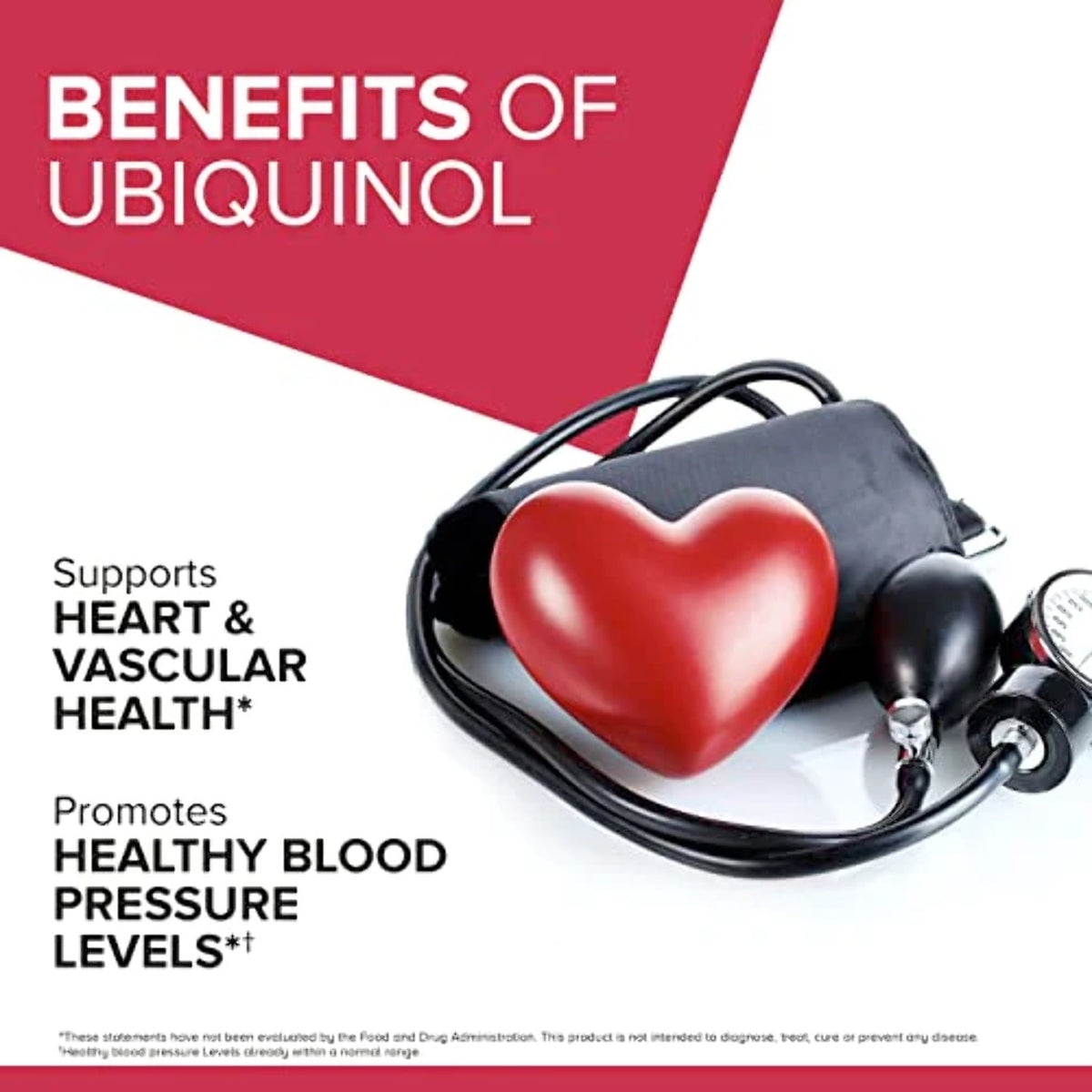 Qunol Mega Ubiquinol CoQ10 Softgels, 100mg, Antioxidant Supplement for Heart Health, 60 Count