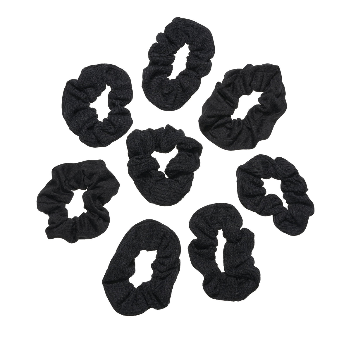 Goody Ouchless Black Gentle Hair Scrunchies, 8 Count