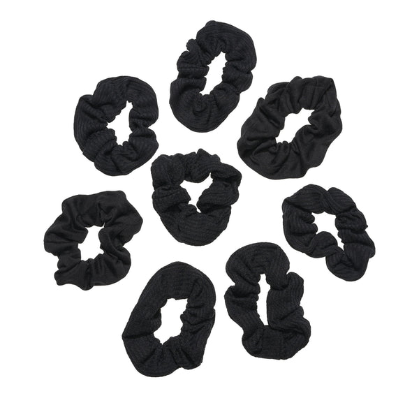 Goody Ouchless Black Gentle Hair Scrunchies, 8 Count