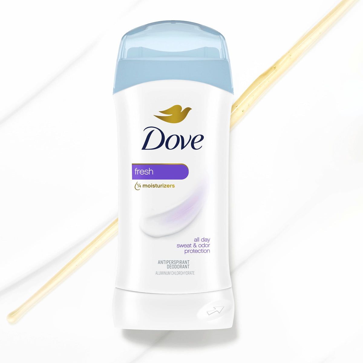 Dove Invisible Solid Antiperspirant Deodorant Stick For Women, Fresh, For All Day Underarm Sweat & Odor Protection ,2.6 oz, 2 Pack