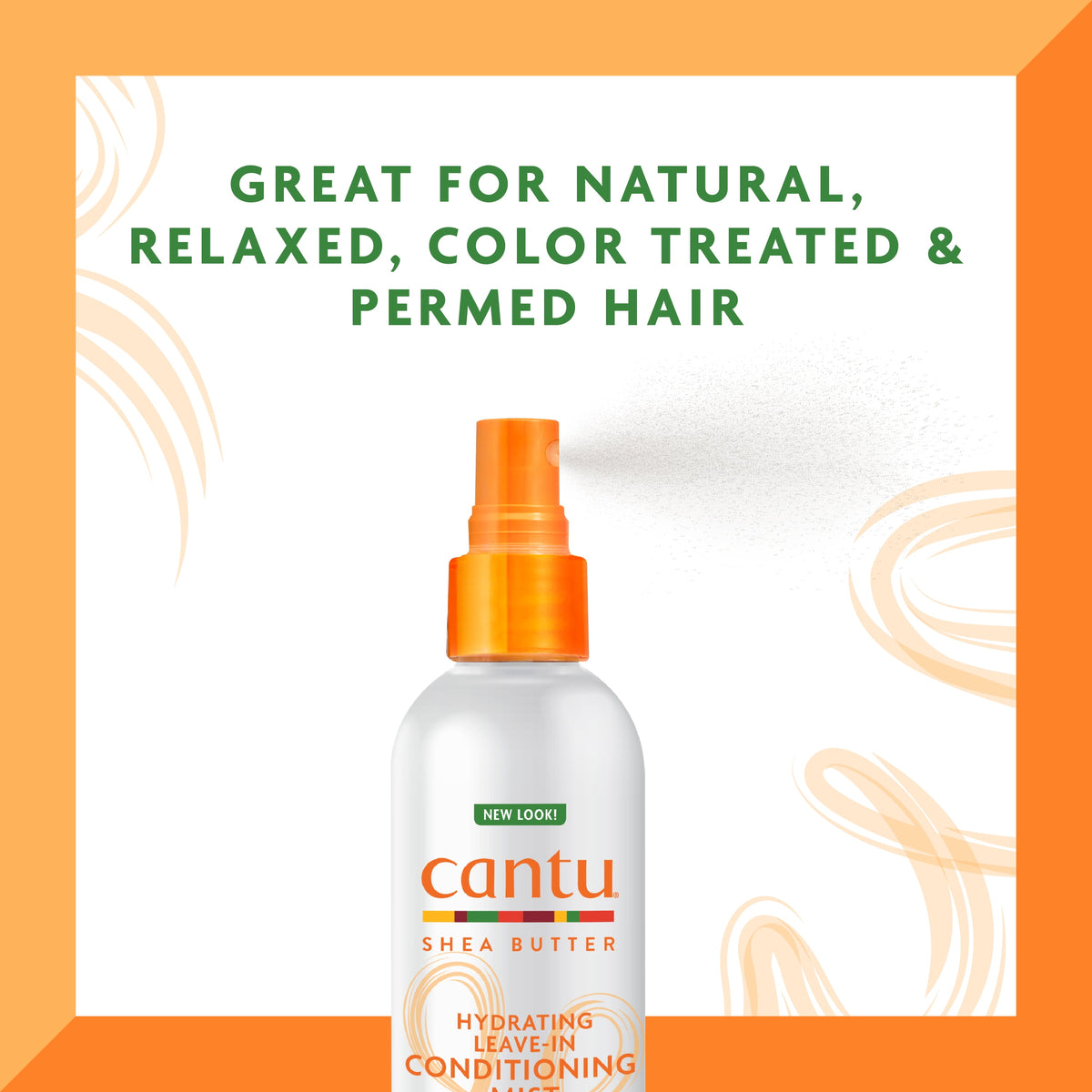 Cantu Leave-in Conditioning Mist with Shea Butter, Castor Oil & Argan Oil, 8 fl oz