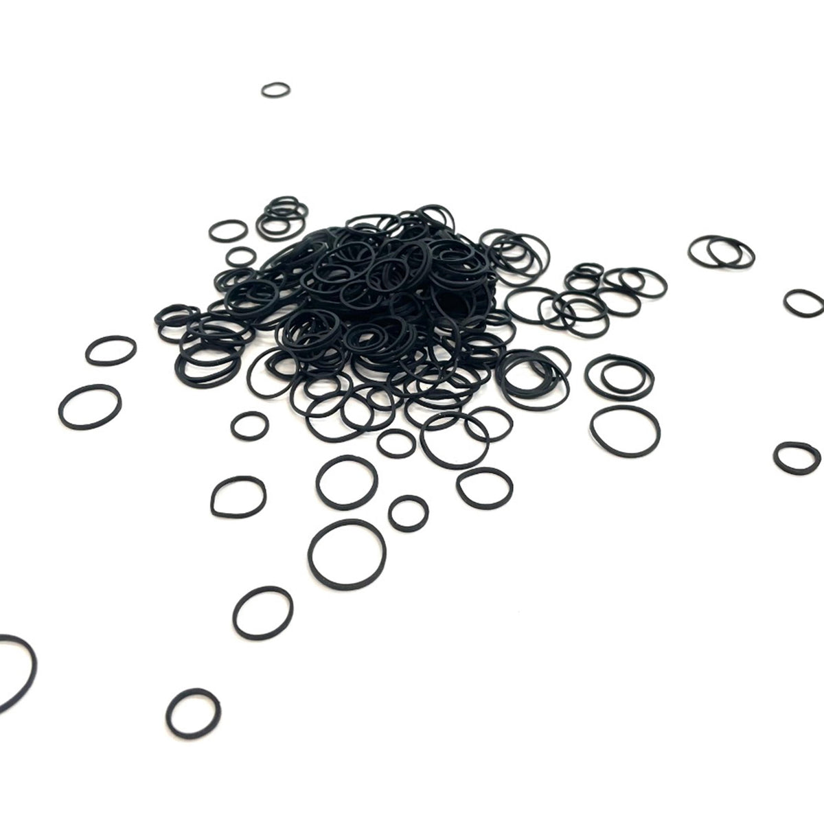 Goody Mini Rubber Bands Black Ouchless Hold Hair Elastics for Fine Hair - 250 Count