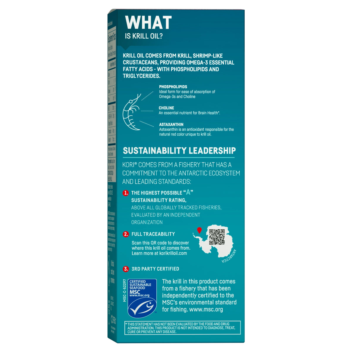 Kori Krill Superior Absorption, Omega-3 Supplement for Overall Health, Softgels, 60 Count