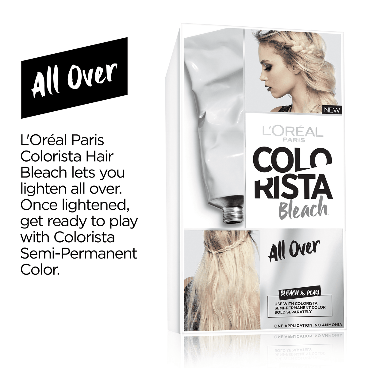 L'Oreal Paris Colorista All Over Bleach, Hair Color Lightening System Kit