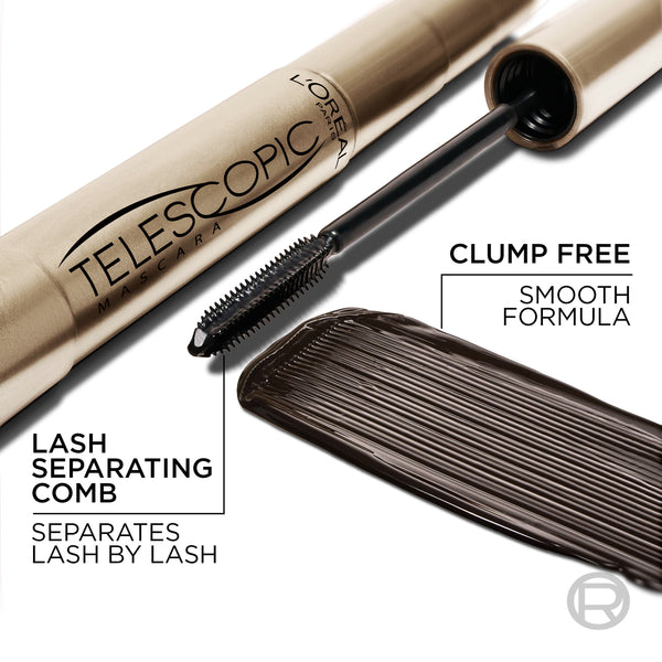 L'Oreal Paris Telescopic Original Washable Intense Lengthening Mascara, Black, 0.27 fl. oz.