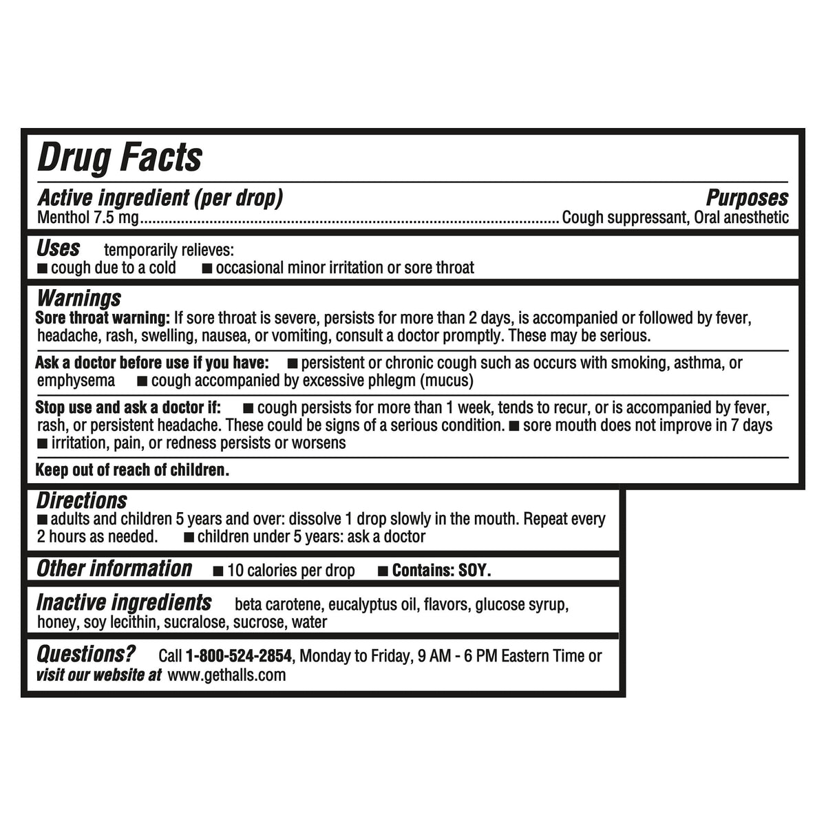 HALLS Cough and Throat Relief Honey Lemon Cough Drops, No Synthetic Dyes, FSA/HSA Eligible, 30 Drops