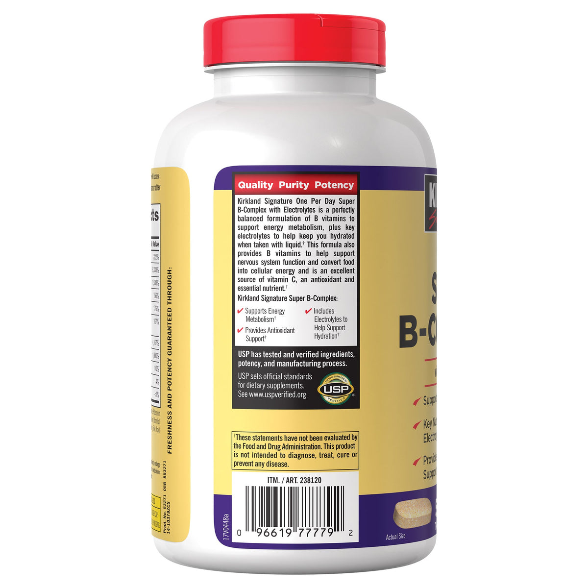 Kirkland Signature Super B-Complex Tablets with Electrolytes, 500 ea