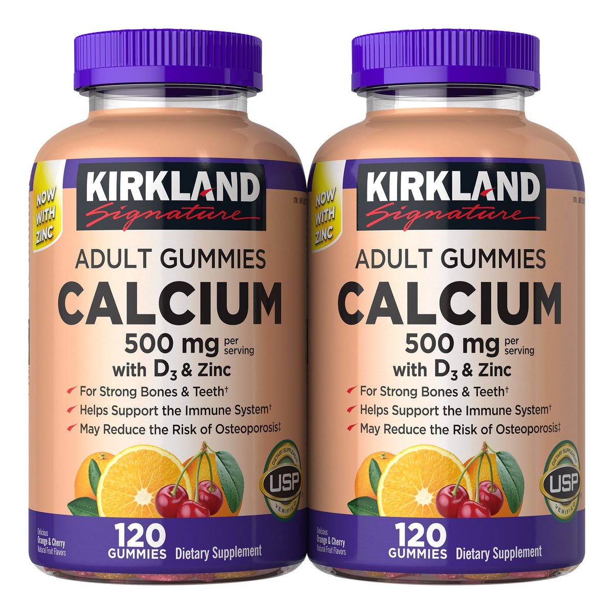 Kirkland Signature Calcium with D3 Adult Gummies, 240 ea