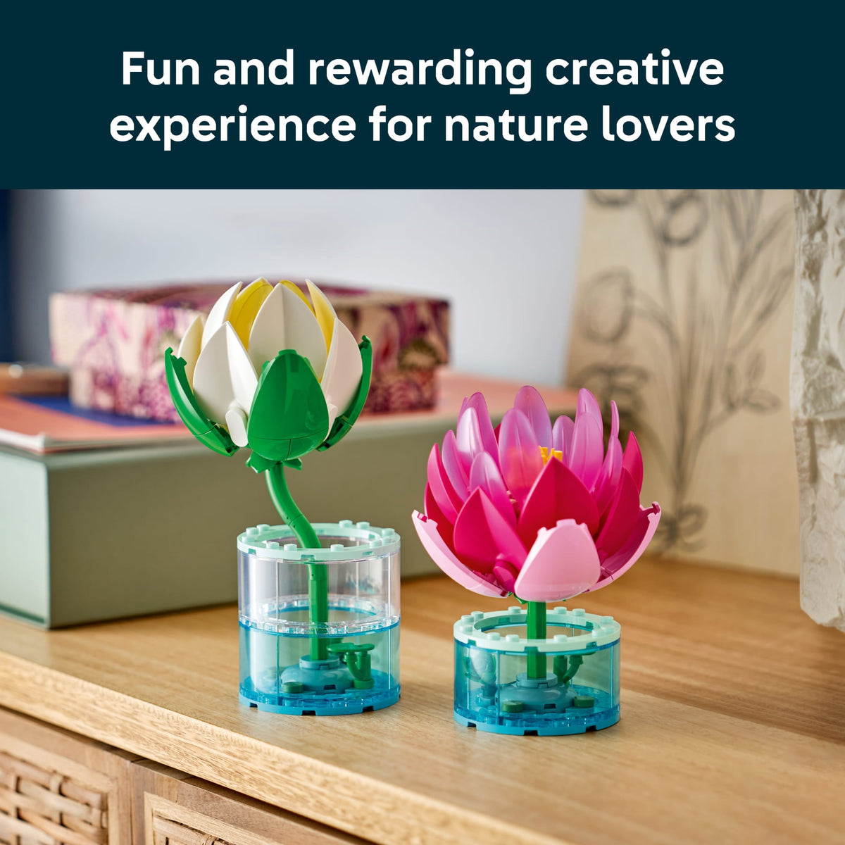 LEGO Botanicals Water Lilies Building Set 11511, Artificial Flower Home Decor, Ages 9+