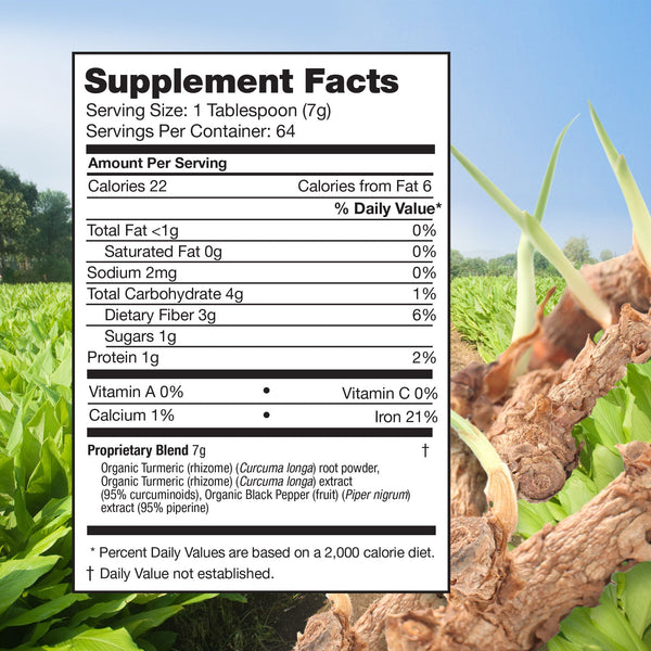 Feel Good USDA Organic Turmeric Powder, 16 oz