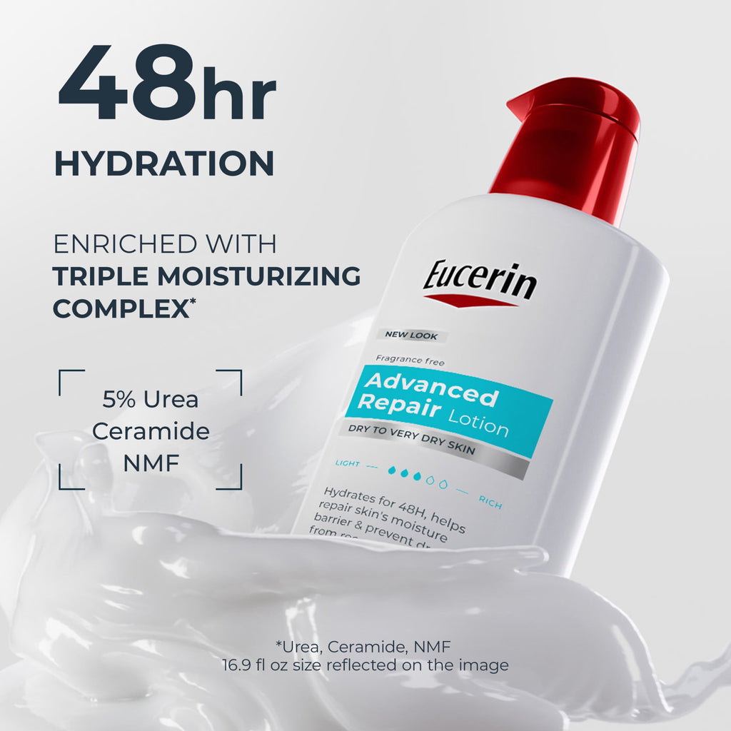 Eucerin Advanced Repair Body Lotion for Very Dry Skin with Ceramides, 16.9 Fl Oz