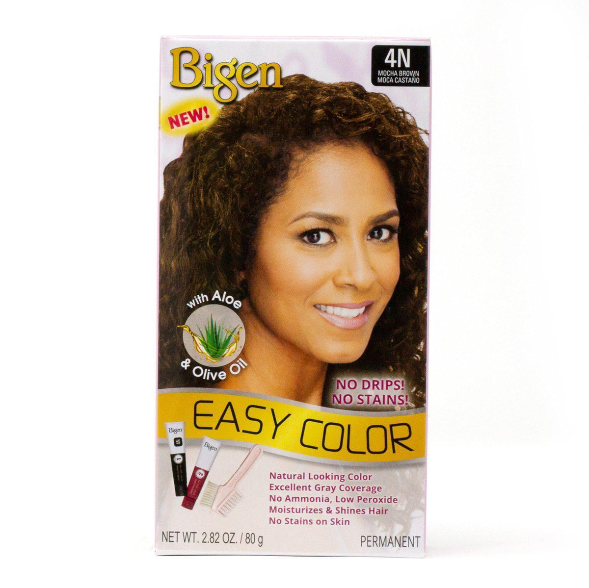Bigen Easy Color Permanent Hair Dye with Aloe and Olive Oil, Natural Black, 2.82 oz., Unisex, Adult