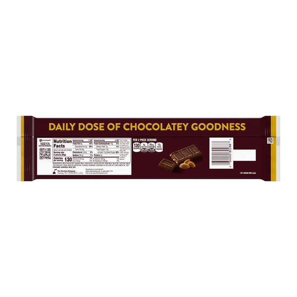 Hershey's Milk Chocolate With Almond Candy Bars & Miniatures, Snack Size, .45 oz (10 Count)
