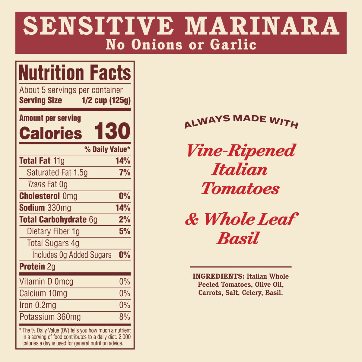Rao's Homemade Sensitive Sauce Made with Italian Tomatoes, 24 oz