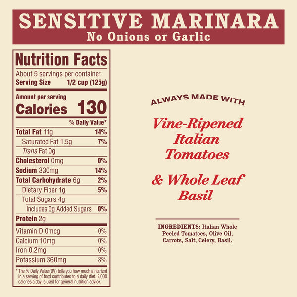Rao's Homemade Sensitive Sauce Made with Italian Tomatoes, 24 oz
