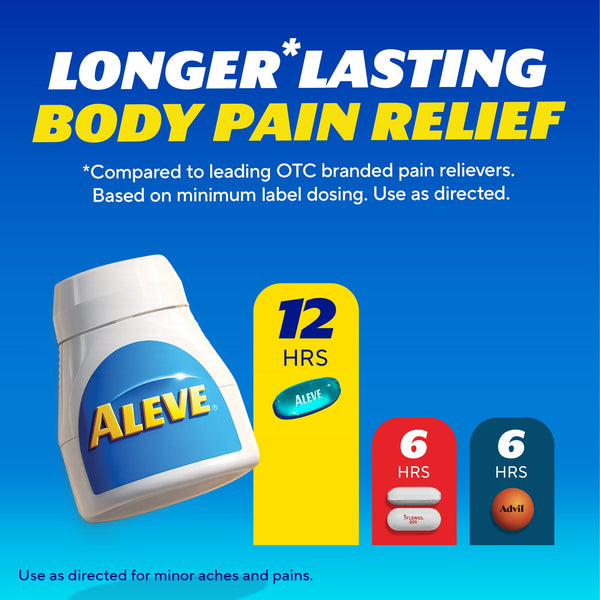 Aleve Liquid Gels Naproxen Sodium Pain Reliever, 80 Count