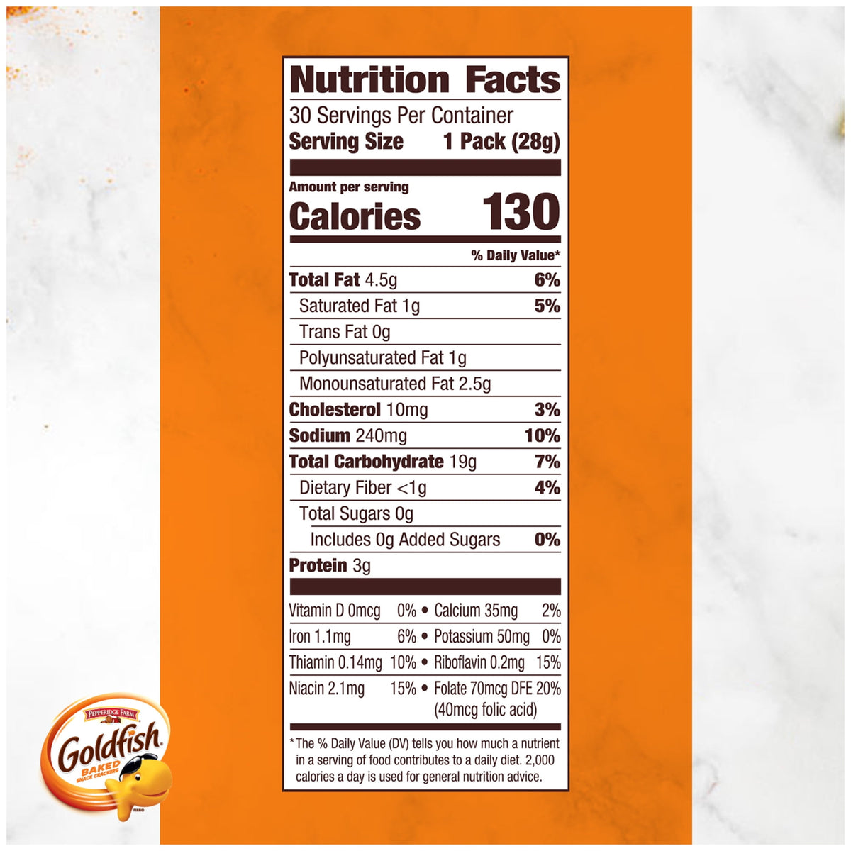Goldfish Cheddar Crackers, Snack Pack, 1 oz, 30 Count Multi-Pack Box