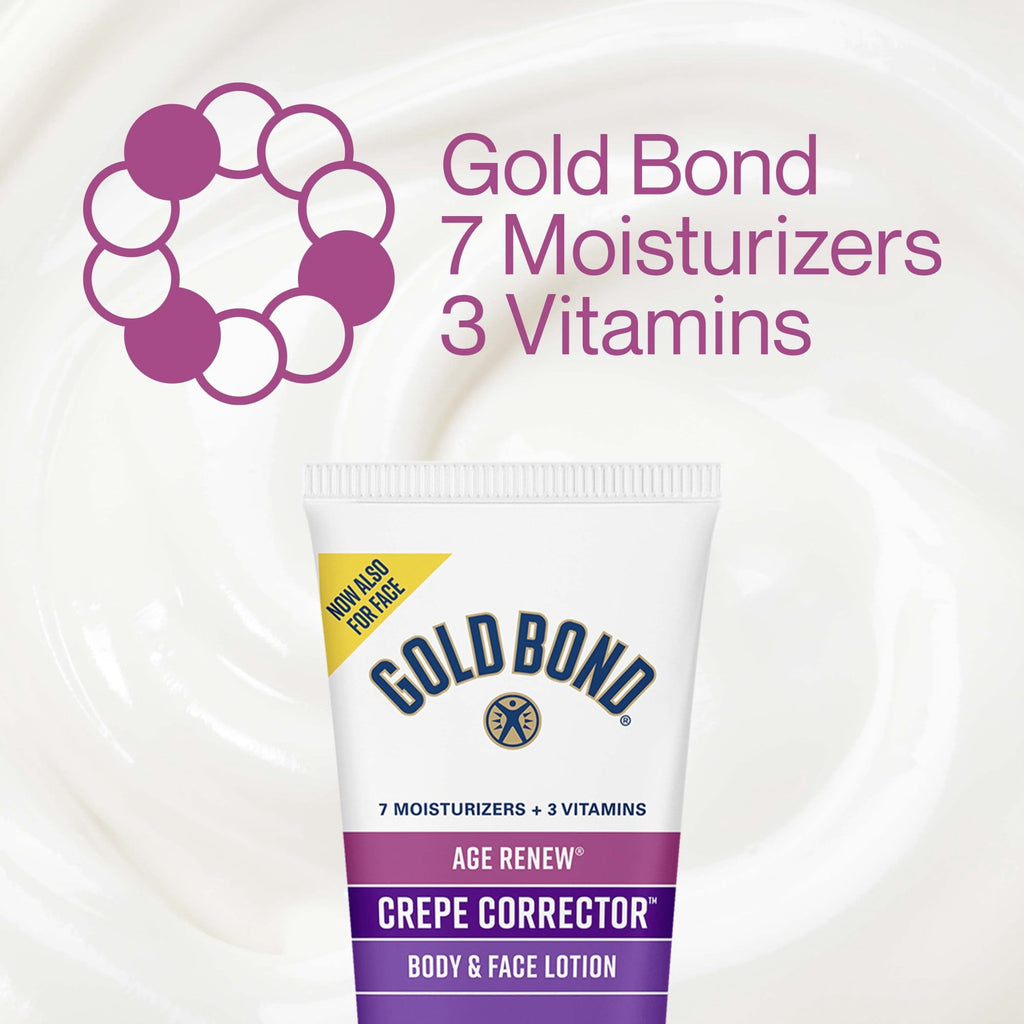 Gold Bond Age Renew Crepe Corrector Body Lotion, Replenishing &amp; Smoothing Formula, Gold Bond Crepe Corrector Body Lotion, 8 oz